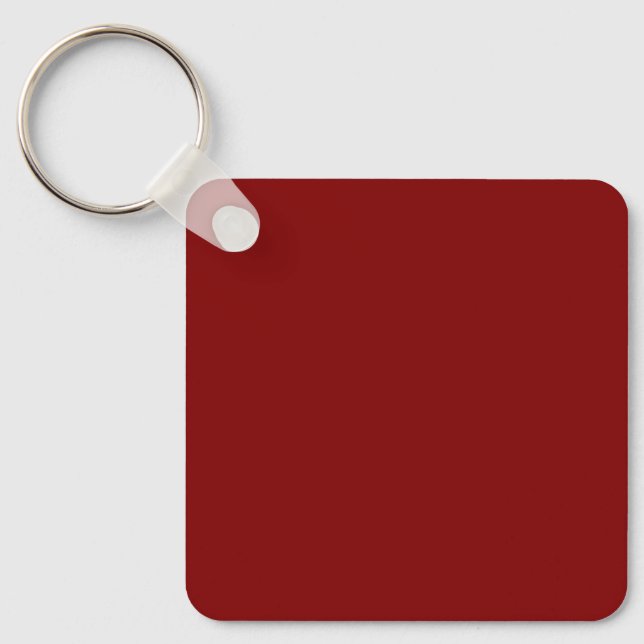 Maroon / Dark Red 800000 Solid Colour Design Butto Key Ring (Front)