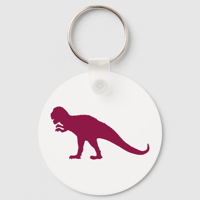 Maroon Dinosaur Key Ring (Front)