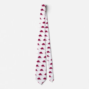 Maroon Dinosaur pattern Tie