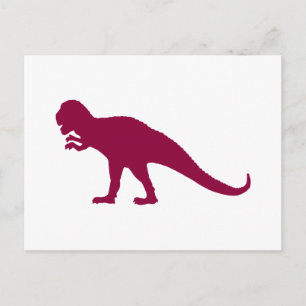 Maroon Dinosaur Postcard