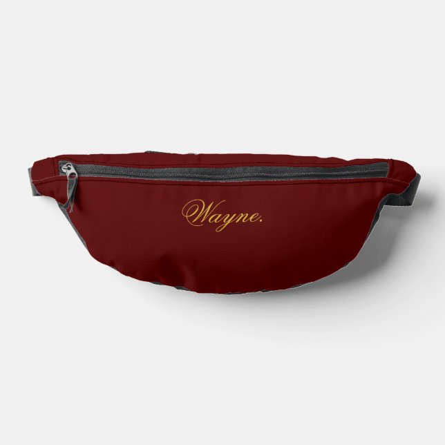 Maroon Fanny Pack Featuring Your Custom Name (Lay Down)