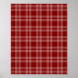 Maroon Gingham Poster