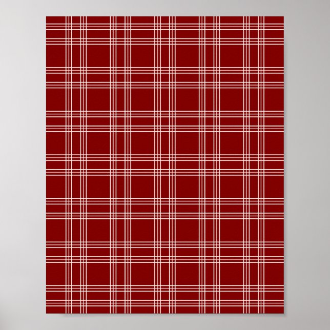 Maroon Gingham Poster (Front)