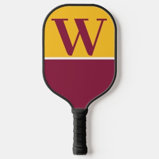 Maroon & Gold 2 College Monogram Pickleball Paddle