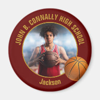 Maroon Gold Basketball Player Photo