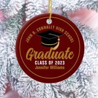 Maroon Gold Graduate Chic Custom 2026 Graduation