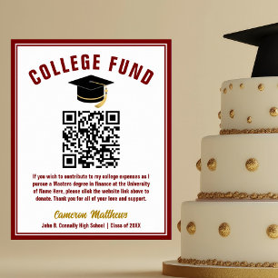 Maroon Gold Graduate College Fund QR Code Poster