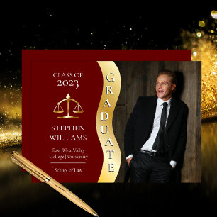 Maroon Gold Graduate Wave Law Justice Grad Anno Announcement