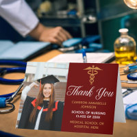 Maroon Gold Graduation Photo Medical School