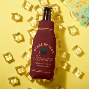 Maroon Gold High School Reunion Personalised Party Bottle Cooler