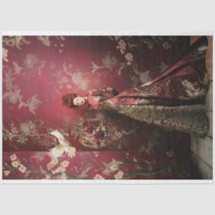 Maroon & Gold, Modest Elegant Woman  Tissue Paper