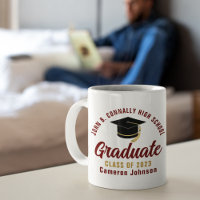 Maroon Gold Script Graduate Custom Graduation Gift
