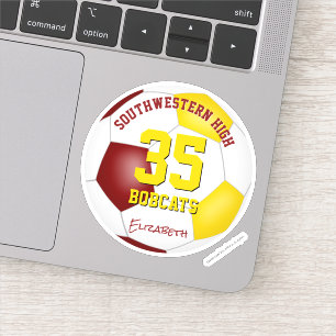 Maroon gold team colours boys girls soccer