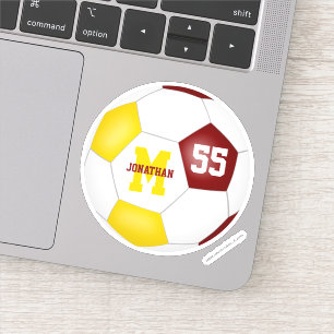 Maroon gold team colours girls boys soccer