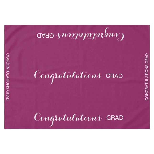 Maroon Graduation Party  Tablecloth (Front (Horizontal))