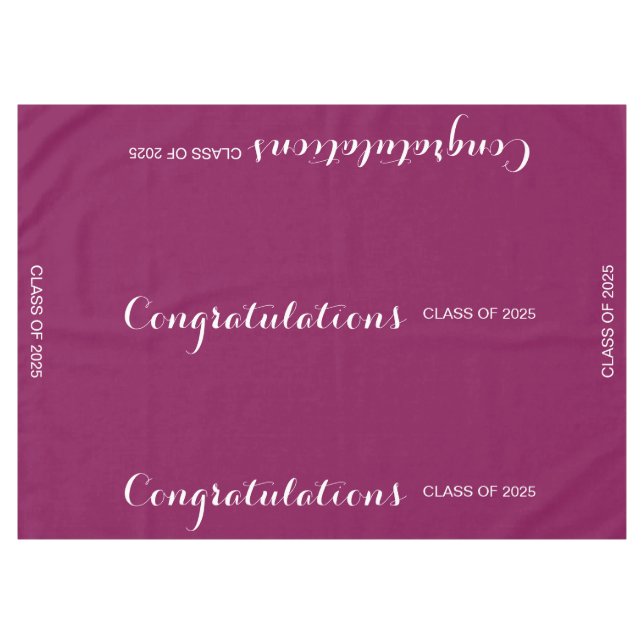 Maroon Graduation Tablecloth (Front (Horizontal))