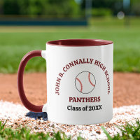 Maroon High School Baseball Player Personalised