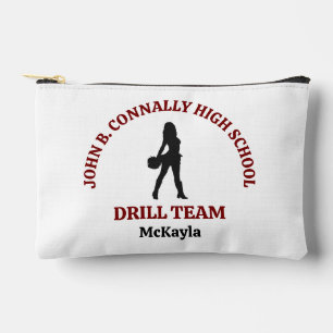 Maroon High School Drill Team Dancer Personalised Accessory Pouch
