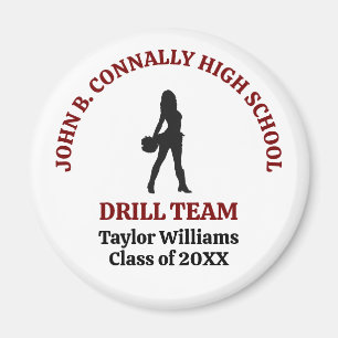 Maroon High School Drill Team Dancer Personalised Magnet