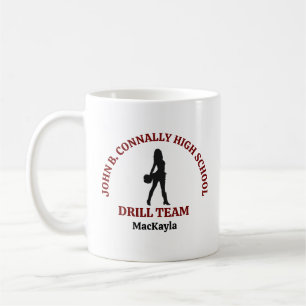 Maroon High School Drill Team Dancer Personalized Coffee Mug