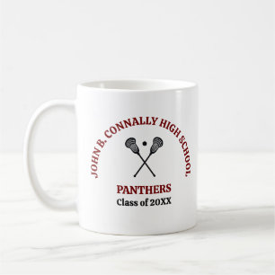 Maroon High School Lacrosse Team Personalized Coffee Mug