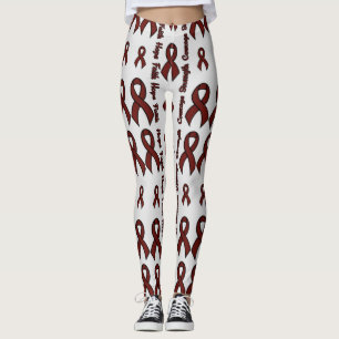 Maroon Hope Faith Strength Courage...APS Leggings