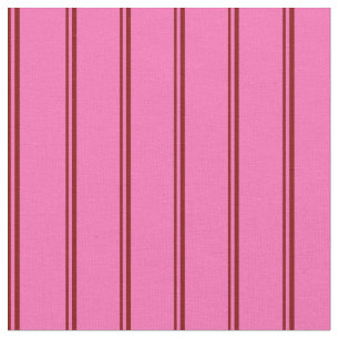Maroon & Hot Pink Pattern of Stripes Fabric