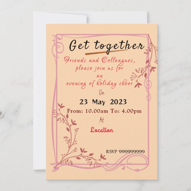 Maroon Invitation (Front)