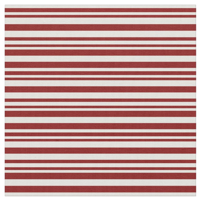 Maroon & Light Yellow Lined/Striped Pattern Fabric (Close Up)
