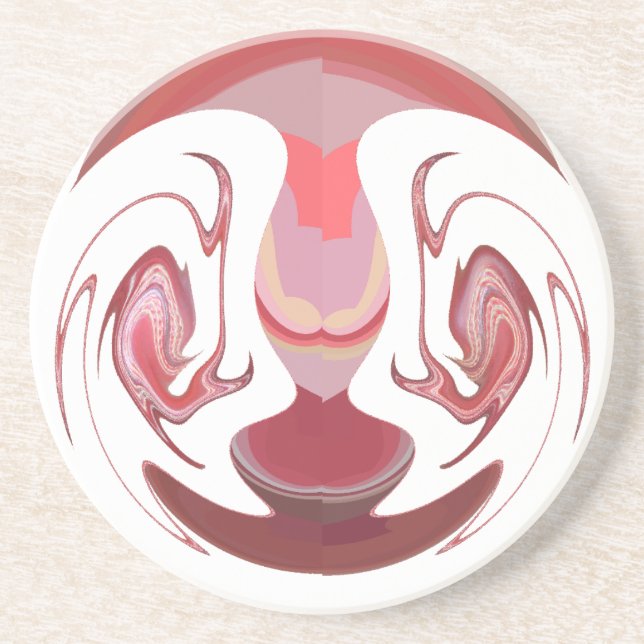 Maroon Majesty: Rustic Radiance Textured African  Coaster (Front)