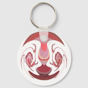 Maroon Majesty: Rustic Radiance Textured African  Key Ring