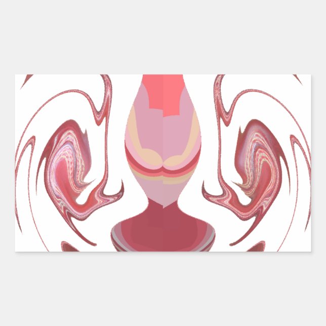 Maroon Majesty: Rustic Radiance Textured African  Rectangular Sticker (Front)