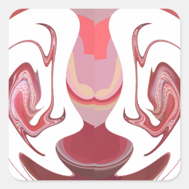 Maroon Majesty: Rustic Radiance Textured African  Square Sticker (Front)