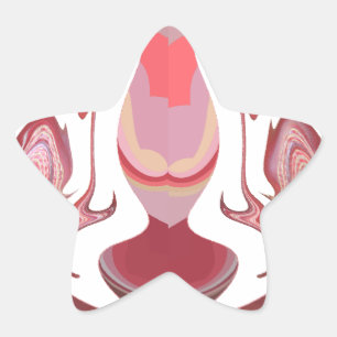 Maroon Majesty: Rustic Radiance Textured African  Star Sticker