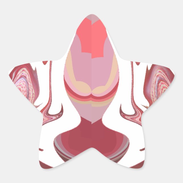 Maroon Majesty: Rustic Radiance Textured African  Star Sticker (Front)