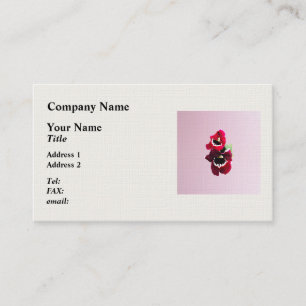 Maroon Miltonia Orchid Business Card