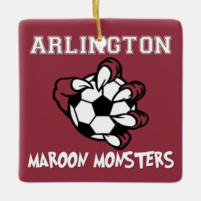 Maroon Monsters Ornament (Front)