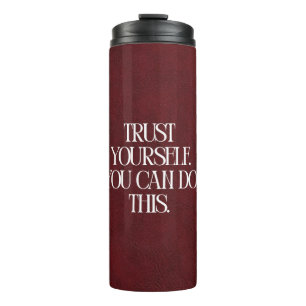 Maroon Motivational Travel Thermal Tumbler