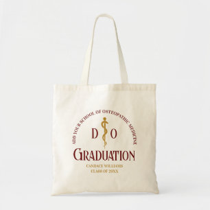 Maroon Osteopathic Medical School Graduation Tote Bag
