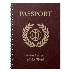 maroon passport notebook