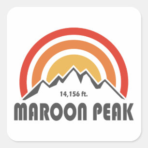 Maroon Peak Square Sticker