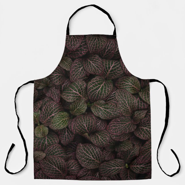 Maroon petaled flower apron (Front)