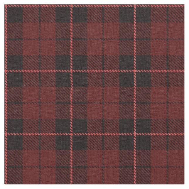 Maroon pink stripe plaid fabric print (Close Up)