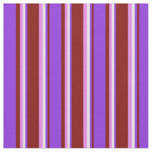 Maroon, Purple, Light Cyan, and Violet Lines Fabric