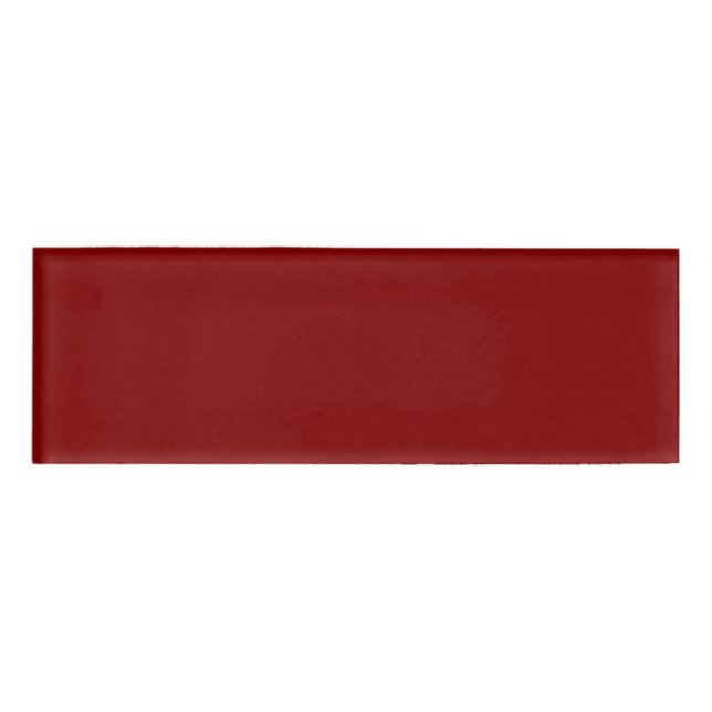Maroon Rectangle Name Tag (Front)