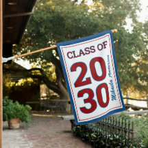 Maroon Red Blue White Black Congratulations Grad