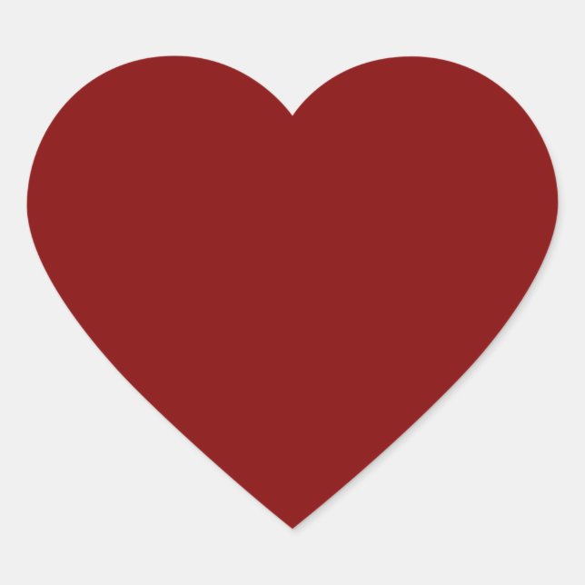Maroon Red Heart Sticker (Front)