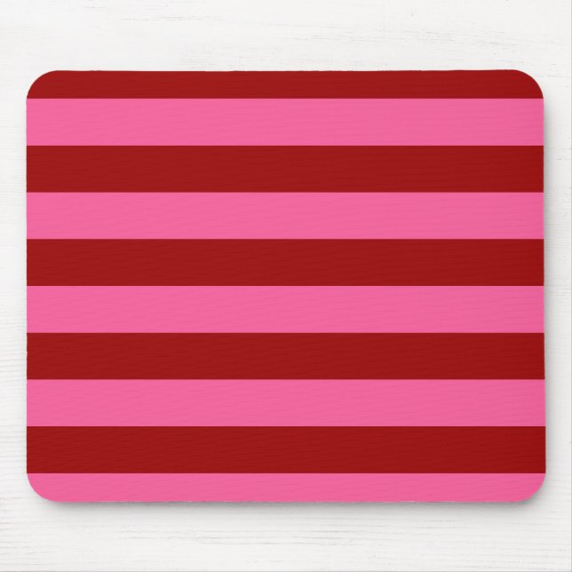 Maroon Red Pink Stripes Design  Mouse Pad (Front)