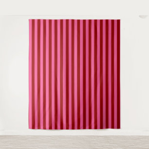 Maroon Red Pink Stripes Design  Tapestry