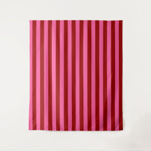 Maroon Red Pink Stripes Design  Tapestry